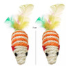 Juguete Raton De Sisal Con Plumas Pet Max Gatos Small 4