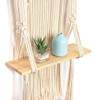 Eiyye Macrame Shelf Floating Wood Shelf Supporter Tapiz De A 1