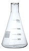 Erlenmeyer Em Vidro Graduado 3000ml Frasco - Boca Estreita 0 Erlenmeyer Em Vidro Graduado 3000ml Frasco - Boca Estreita 0