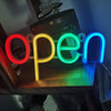 Cartel Led Neon Open  Abierto 2