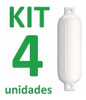 Defensa Nautica G3 51x15 Cm Branca Inflável Barco Lancha 4un 1