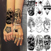 Shegazzi 52 Hojas De Tatuajes Temporales De Calavera Negra P 4