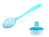 Cepillo Exfoliante Con Mango Largo Color Azul 2
