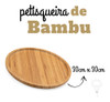 Bandeja Bambu Redonda Grande 30x30 Petisqueira Petiscos 2