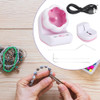 99lya Grânulos Elétricos Spinner Bead Stringing Tool Rosa 7