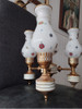 Lampara De Bronce Con Tres Tulipas Con Flores 4