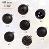 Adornos De Bola De Navidad De 60mm 34pcs. Negro 1