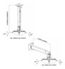 Soporte Proyector Techo Pared Extensible Regulable 6