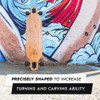 Longboard Magneto, Bamboo Drop Through Carving 4