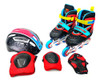Kit Patins Infantil Inline Ajustável 33-37 + Kit Proteção 0
