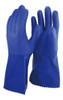 Guantes De Pvc De 35cm Azul Rugoso 1