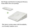 Intevision Extra Large Foam Bed Wedge Pillow (33  X 30.5  X 1