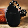 Natural Obsidiana Negro Guanyin Buda Lucky Lucky Colgantes P 4 Natural Obsidiana Negro Guanyin Buda Lucky Lucky Colgantes P 4