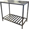 Mesa Gastronomica 120x55 Cm Acero Inox Con Estante Caño Dev 0