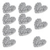 10pcs Em Forma De Coração Strass Applique 4cm Hot Fix 1