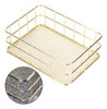 Cesta De Armazenamento De Ferro Dourado Malha De Arame Multi 3