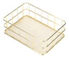 Cesta De Armazenamento De Ferro Dourado Malha De Arame Multi 6