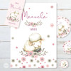 Kit Imprimible Oveja Florcitas Rosas Candy Bar Tukit 5