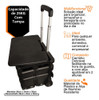 Carrinho Dobravel Multiuso Preto Com Tampa Retratil 1