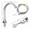 Torneira P/ Pedal Acionador Bica Móvel Inox Clínica Hospital 7