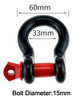 Tow Shackle Towing Shackle Vehicle Ring 2 Bow D Shackle Pack 3
