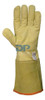 Guante Vaqueta Puño Descarne Amarillo  14 Cm Argonista. T 9 0
