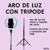 Aro De Luz Led 26 Cm Con Trípode 2 Metros Soprte Celular 5