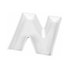 Plato Decorativo Ceramica Blanca Letra N 0