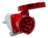 Tomada De Sobrepor Industrial Vermelha /3p+t+n / 63a / 6h 0