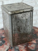 Lata Grande Antigua Plateada Oxidada Para Deco O Guardado 0