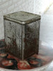 Lata Grande Antigua Plateada Oxidada Para Deco O Guardado 1