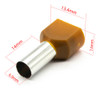 8 Terminales Preaislado Puntera Tif Doble Marron 2x10mm2 1