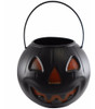 Kit 2 Balde Abóbora Preta Cesto Da Bruxa - Halloween Doces 0