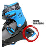Patins Roller Ajustável 37-40 Preto/azul Dmr6050g 4