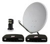 Kit 2 Receptor Digital Bedin Bs9900 + Antena / Lnbf Ku 0