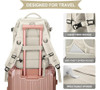 Mochila Viaje Amplia Varios Compartimientos Blanca Comoda 3
