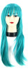 Peluca Media Larga Lisa Disfraz Cotillón Nostalgia Cosplay 5