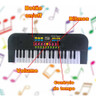 Teclado Piano Musical Infantil Microfone 37 Teclas Gravador 6