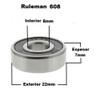 Rulemanes 608 Para Patines Nacionales - Patin Artistico 1
