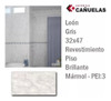 Ceramica Cañuelas 32x47 Leon Gris Briilante Piso Pared 2