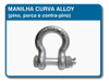 Manilha Curva Grau 6 Com Porca E Contra Pino 19mm (3/4) Galv 1