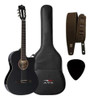 Violão Michael Eletrico Nylon Vm219e Bk Preto + Kit 0