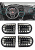 Kit 04 Difusores Saída De Ar Fiat Original Strada 2015 Preto 0