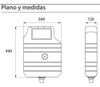 Depósito Mochila Ideal Pulsador Plástico Entrada Izquierda 2