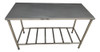 Bancada Mesa 100x40 Armario Inox Multiuso 1 Nivel Gradeada 0