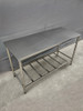 Bancada Mesa 100x40 Armario Inox Multiuso 1 Nivel Gradeada 7