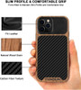 Funda Para iPhone 12 Pro Max, Madera/cuero/negro/resistente 2
