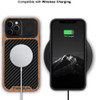 Funda Para iPhone 12 Pro Max, Madera/cuero/negro/resistente 4