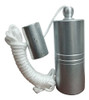 Prumo Cilíndrico Metal C/ Boia De Alumínio Profissional 1kg 1