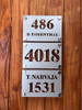 Placa Número De Puerta Calada 3